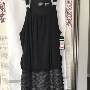 Black and silver cocktail dress